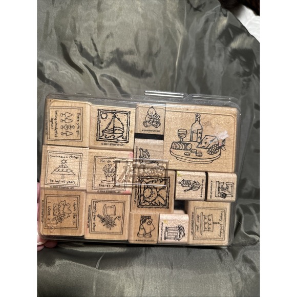 Stampin' Up! Other - Stampin' Up! Stampin' Stamping Set Used Mixed Set 15 Stamps‎ All Occasions Xmas